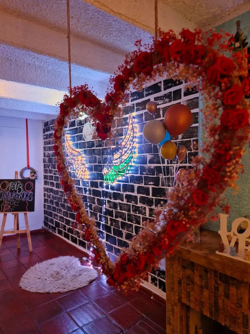 Área de fotos y celebraciones de Tribbu Spa